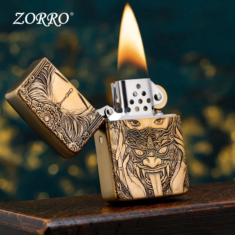 2026 Zorro Kerosine Lighter Windproof Z910S Original Copper Relief Zakiram Second Generation Inner Liner Creative Pattern
2026 Zorro Kerosine Lighter Windproof Z910S Original Copper Relief Zakiram Second Generation Inner Liner Creative Pattern