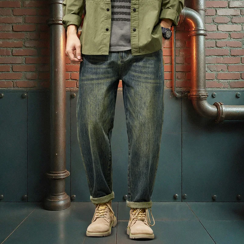 American Vintage Men's Loose Jeans, Classic Casual Straight-cut Harem Pants, Outdoor Baggy Work Pants, Branded Men's Pants
American Vintage Men's Loose Jeans, Classic Casual Straight-cut Harem Pants, Outdoor Baggy Work Pants, Branded Men's Pants