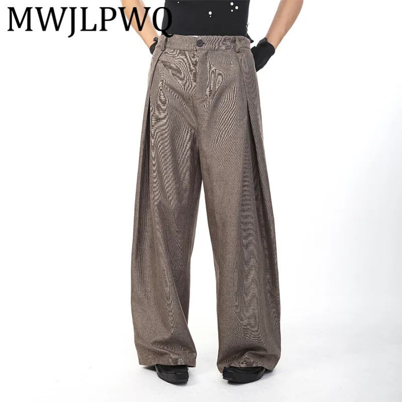 MWJLPWQ уличный стиль плиссированный дизайн драпированные повседневные брюки мужские элегантные модные осенние свободные прямые брюки 2025 11811 
MWJLPWQ уличный стиль плиссированный дизайн драпированные повседневные брюки мужские элегантные модные осенние свободные прямые брюки 2025 11811