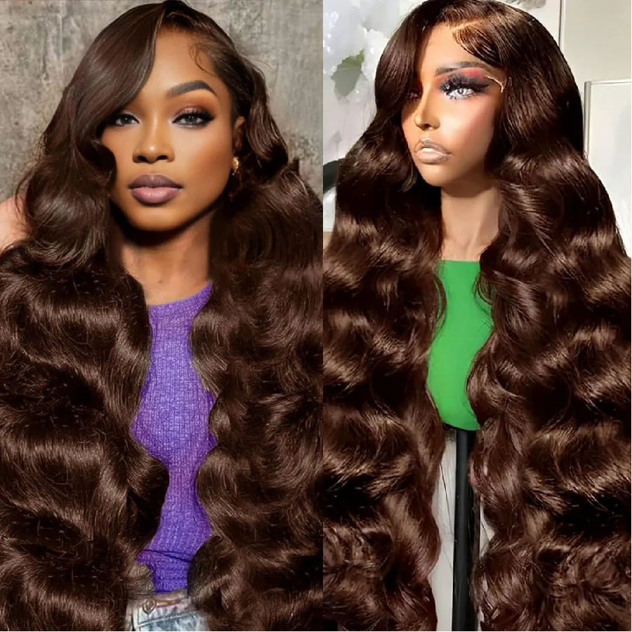 3B 3C Chocolate Brown Body Wave Wigs 200 Density Frontal Human Hair Wigs For Women
3B 3C Chocolate Brown Body Wave Wigs 200 Density Frontal Human Hair Wigs For Women