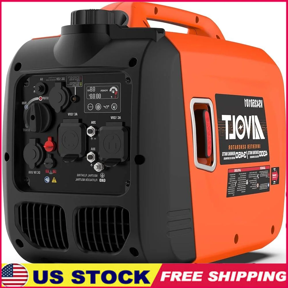 Portable Inverter Generator 4300W Gas Powered Super Quiet RV Ready Camping Tools Outdoor Power Supply Eco Friendly CO Alert
Portable Inverter Generator 4300W Gas Powered Super Quiet RV Ready Camping Tools Outdoor Power Supply Eco Friendly CO Alert