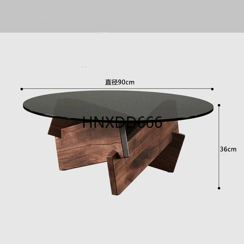 Small apartment household light luxury coffee table black walnut living room tea table
Small apartment household light luxury coffee table black walnut living room tea table