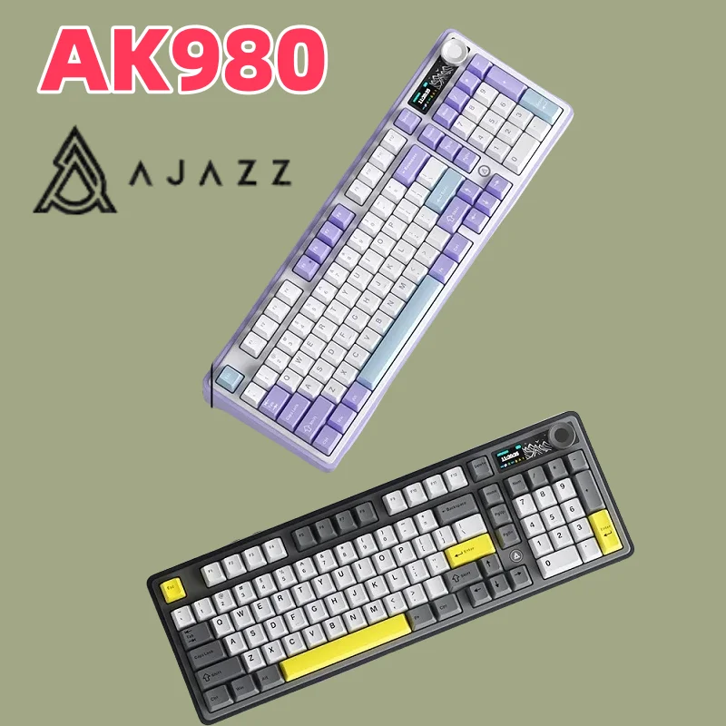 Ajazz AK980 99Key Hot-Swap Mechanical Keyboard Wireless Bluetooth Wired RGB Gasket Mount for PC Laptop Gaming
Ajazz AK980 99Key Hot-Swap Mechanical Keyboard Wireless Bluetooth Wired RGB Gasket Mount for PC Laptop Gaming