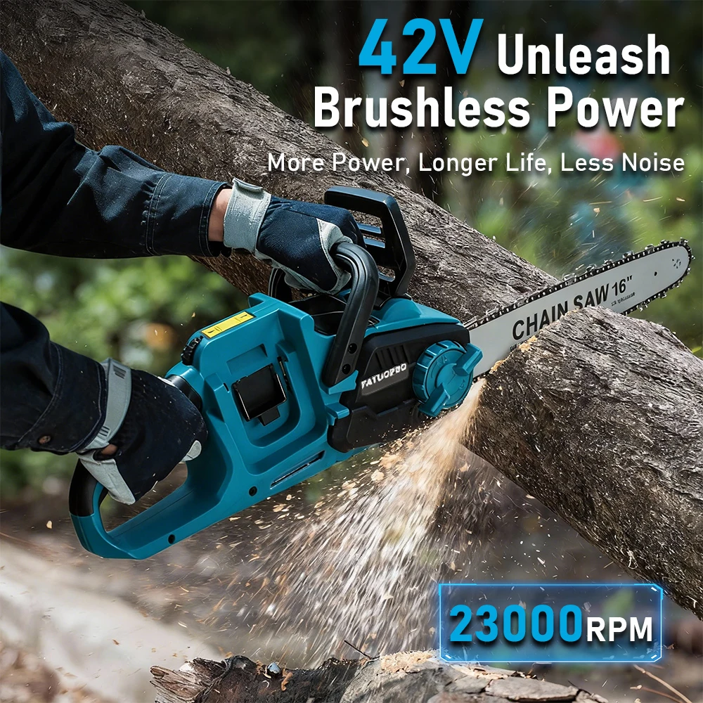Cordless 16" Brushless Chainsaw for Makita - Handheld Electric Chain Saw for Garden Pruning, Firewood Cutting & Household Use
Cordless 16" Brushless Chainsaw for Makita - Handheld Electric Chain Saw for Garden Pruning, Firewood Cutting & Household Use