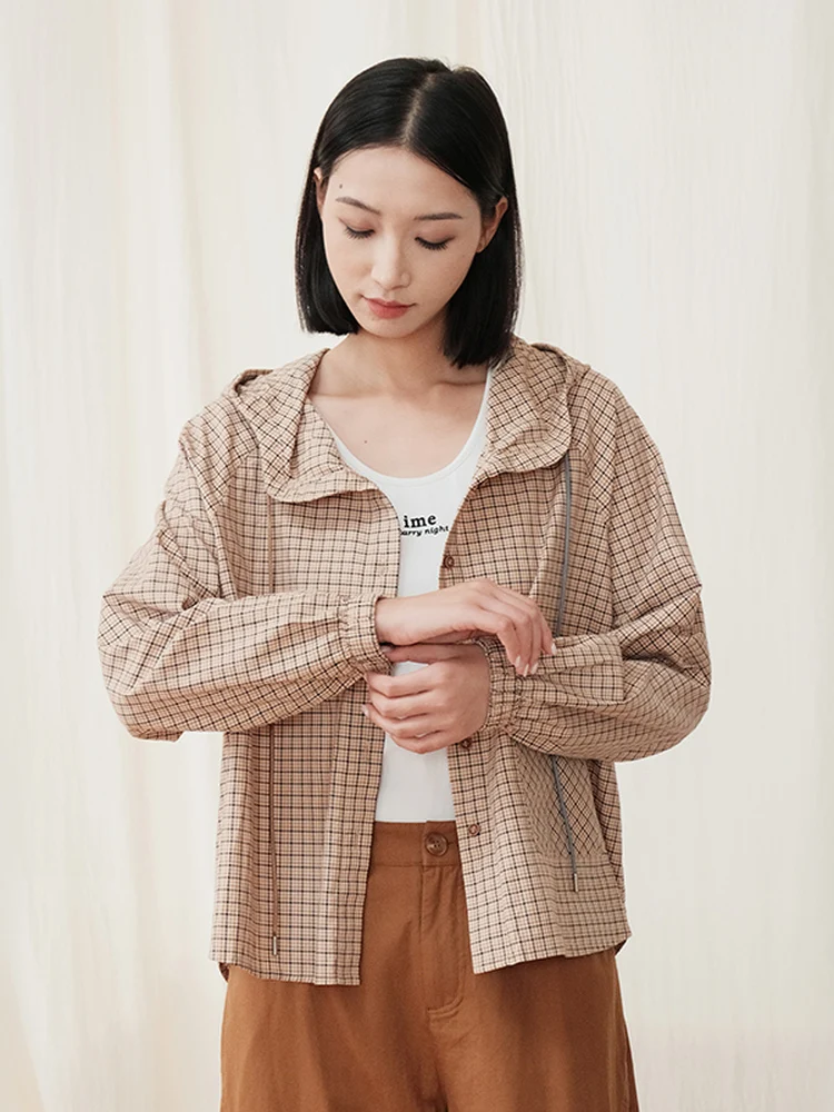 Bukhar Original Women's Plaid Long Sve Hooded irt Jaet Casual Sle Cotton 00% A-Line Sve Thin Model 255623
Bukhar Original Women's Plaid Long Sve Hooded irt Jaet Casual Sle Cotton 00% A-Line Sve Thin Model 255623