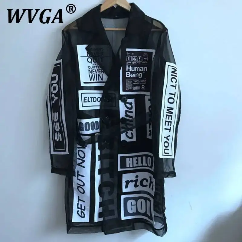 WVGA Spring Summer New Man Letter Printed Trendy Sheer Organza Sunproof Long Sleeve Trench Coat Niche Styling Casual Top W10585
WVGA Spring Summer New Man Letter Printed Trendy Sheer Organza Sunproof Long Sleeve Trench Coat Niche Styling Casual Top W10585