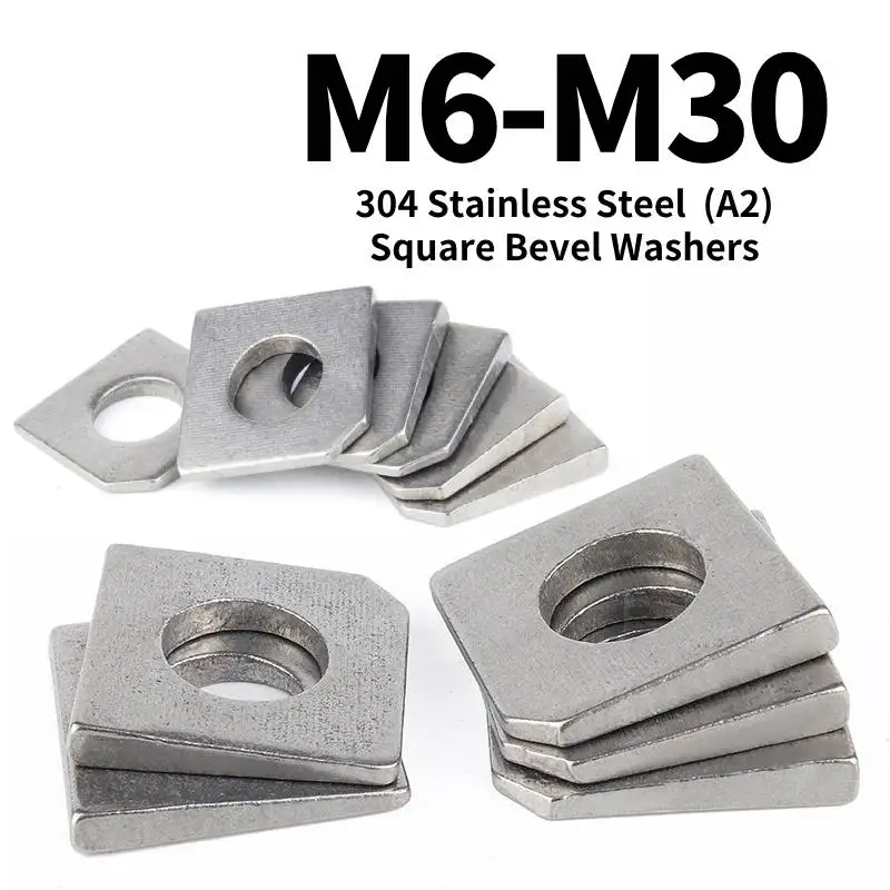 Square Bevel Washers 304 Stainless Steel GB853 Square Taper Washers For Slot Section Curtain Wall Pad High Quality M6-M30 1PCS
Square Bevel Washers 304 Stainless Steel GB853 Square Taper Washers For Slot Section Curtain Wall Pad High Quality M6-M30 1PCS