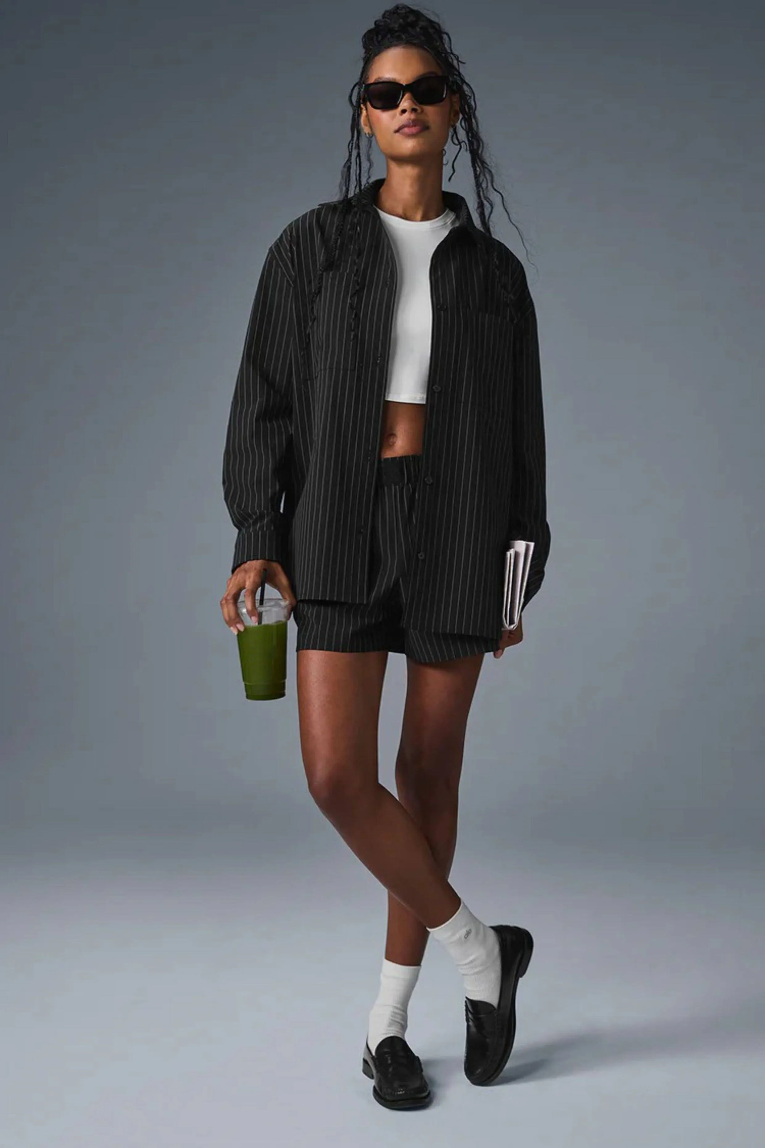 2025 Summer New Women's Fashion Casual Collar Long Sleeve Shirt Striped Minimalist
2025 Summer New Women's Fashion Casual Collar Long Sleeve Shirt Striped Minimalist