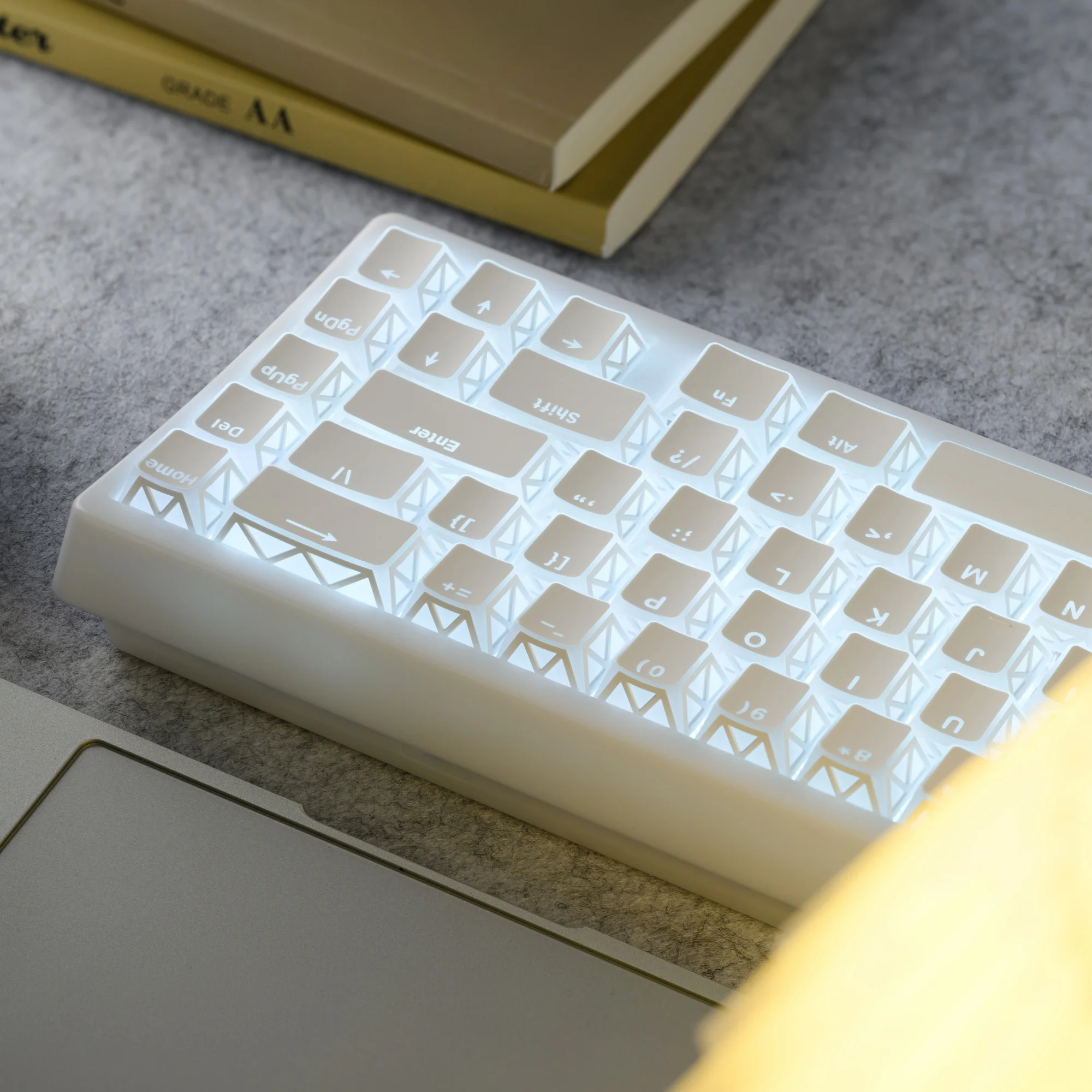 XVX Prism Shadow Hollow Translucent Keycaps, Cherry Profile Top Print Shine-Through for North Facing Keyboard 130 Keys
XVX Prism Shadow Hollow Translucent Keycaps, Cherry Profile Top Print Shine-Through for North Facing Keyboard 130 Keys