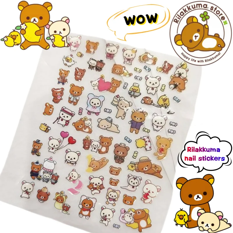 Bandai Rilakkuma Korilakkuma Kiiroitori nail stickers high-quality cartoon prints for girls cute doodle decoration for notebooks
Bandai Rilakkuma Korilakkuma Kiiroitori nail stickers high-quality cartoon prints for girls cute doodle decoration for notebooks