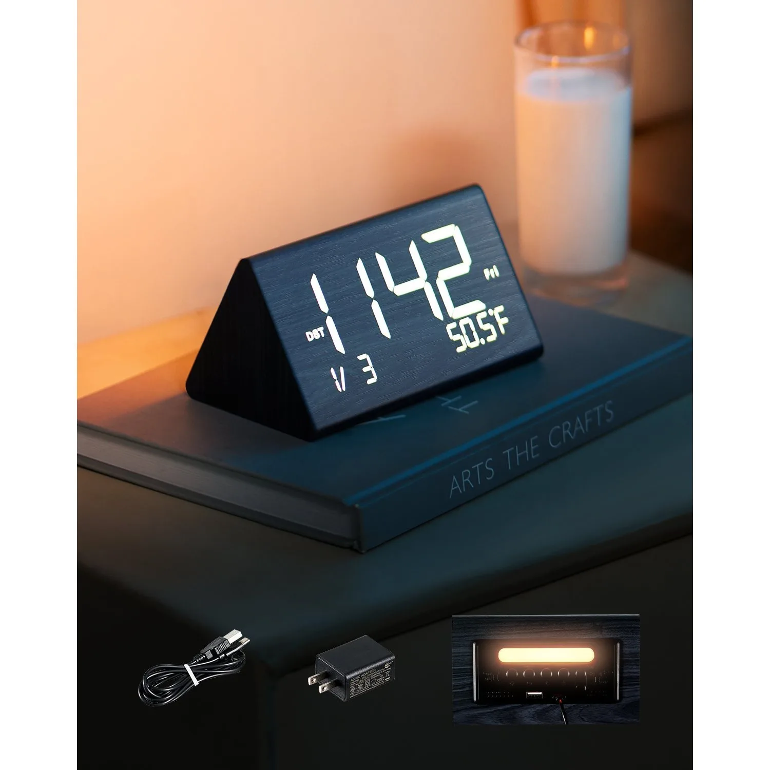 Digital Alarm Clock with Dual Independent Alarms, Built-in USB Charging Port, Soft Night Light, Compact Desktop Design, Easy-Read Display, Adjustable Brightness, Snooze Function, Battery Backup Support — Sleek Black Finish
Digital Alarm Clock with Dual Independent Alarms, Built-in USB Charging Port, Soft Night Light, Compact Desktop Design, Easy-Read Display, Adjustable Brightness, Snooze Function, Battery Backup Support — Sleek Black Finish