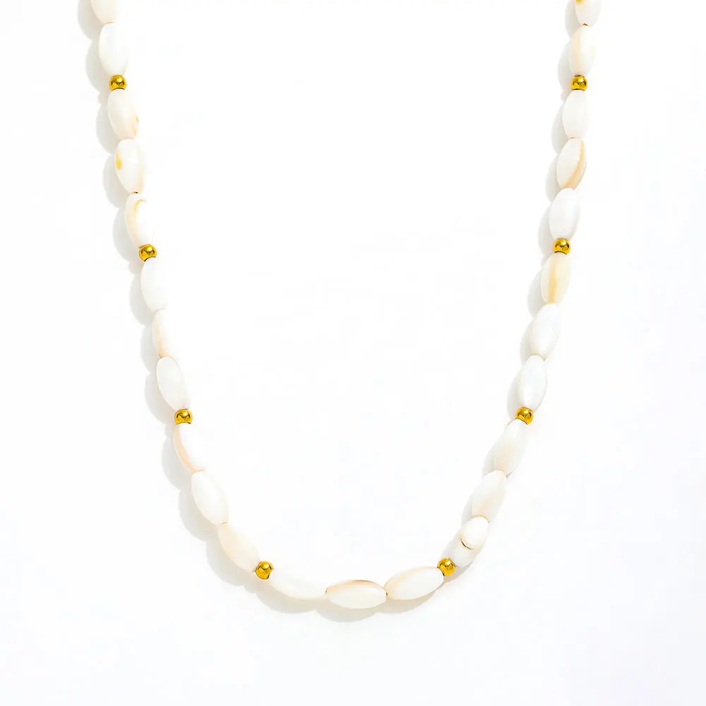 Joolim Jewelry High End PVD Wholesale Waterproof Fashion Elegant Basic Oval Shell Bead Chain Stainless Steel Necklace For Women
Joolim Jewelry High End PVD Wholesale Waterproof Fashion Elegant Basic Oval Shell Bead Chain Stainless Steel Necklace For Women