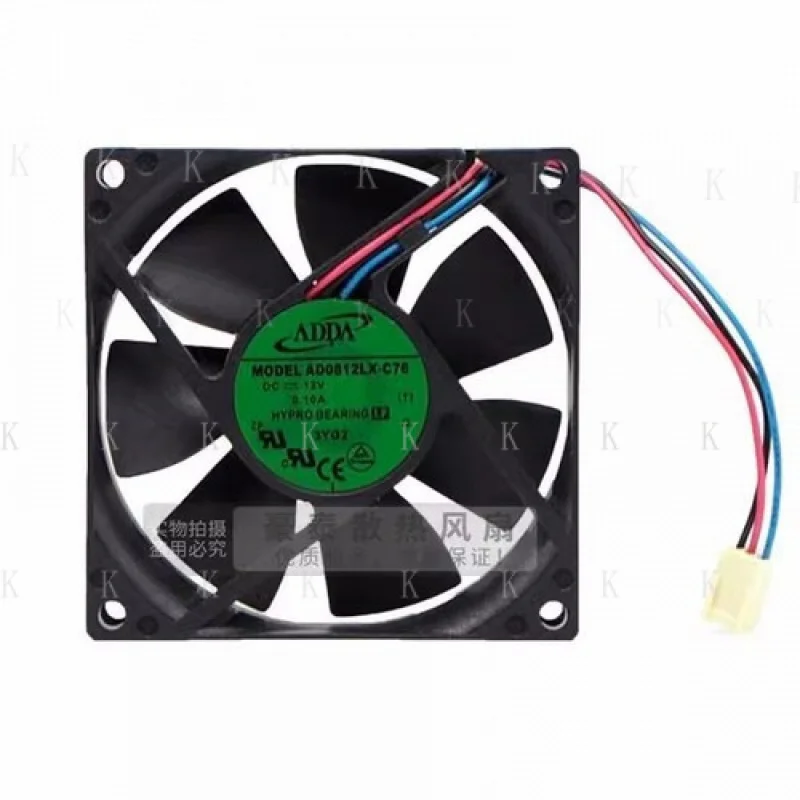 C FOR ADDA AD0812LX-C76 8020 DC12V 0.10A 80*80*20MM 3-Pin Silent Cooling Fan
C FOR ADDA AD0812LX-C76 8020 DC12V 0.10A 80*80*20MM 3-Pin Silent Cooling Fan