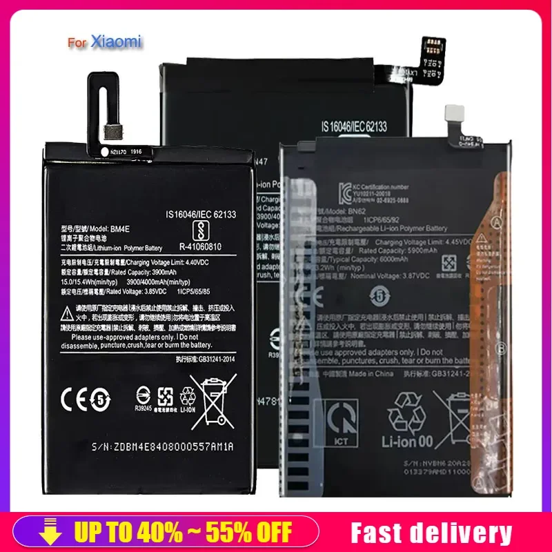 BM46 BM47 BN31 BN41 BN43 BN45 BN4A BN37 BN46 Battery For Xiaomi Redmi Note 3 3S 3X 4 4X 5 5A 6 6A 7 7A 8 8A 8T 8 9 9A 9S 10X Pro
BM46 BM47 BN31 BN41 BN43 BN45 BN4A BN37 BN46 Battery For Xiaomi Redmi Note 3 3S 3X 4 4X 5 5A 6 6A 7 7A 8 8A 8T 8 9 9A 9S 10X Pro