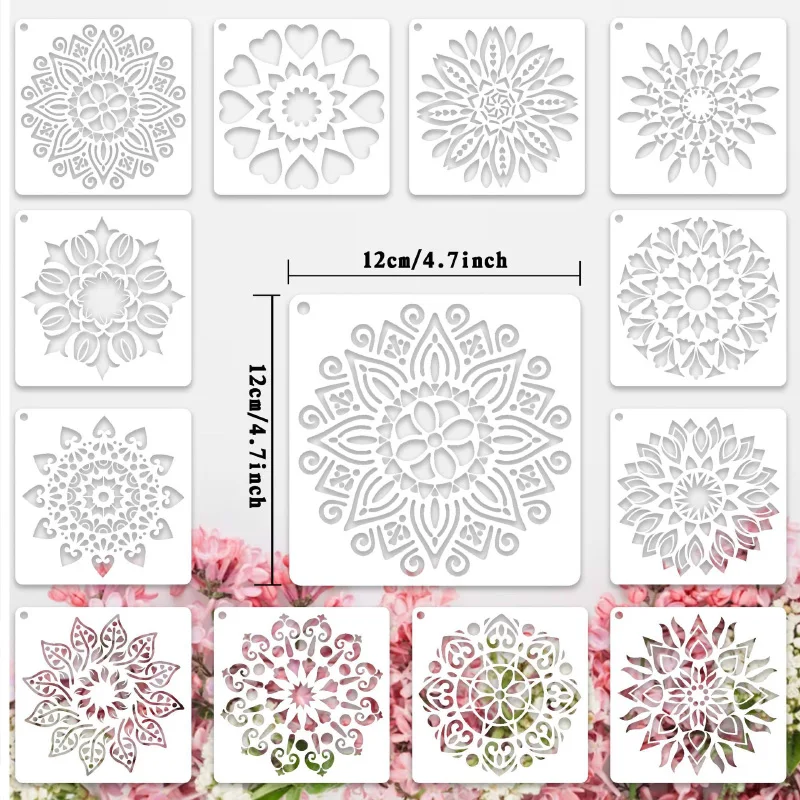 Hollow Mandala Stencils Painting Craft Templates Children Drawing Learning Boards DIY Rock Art Project Wood Furniture Decoration
Hollow Mandala Stencils Painting Craft Templates Children Drawing Learning Boards DIY Rock Art Project Wood Furniture Decoration
