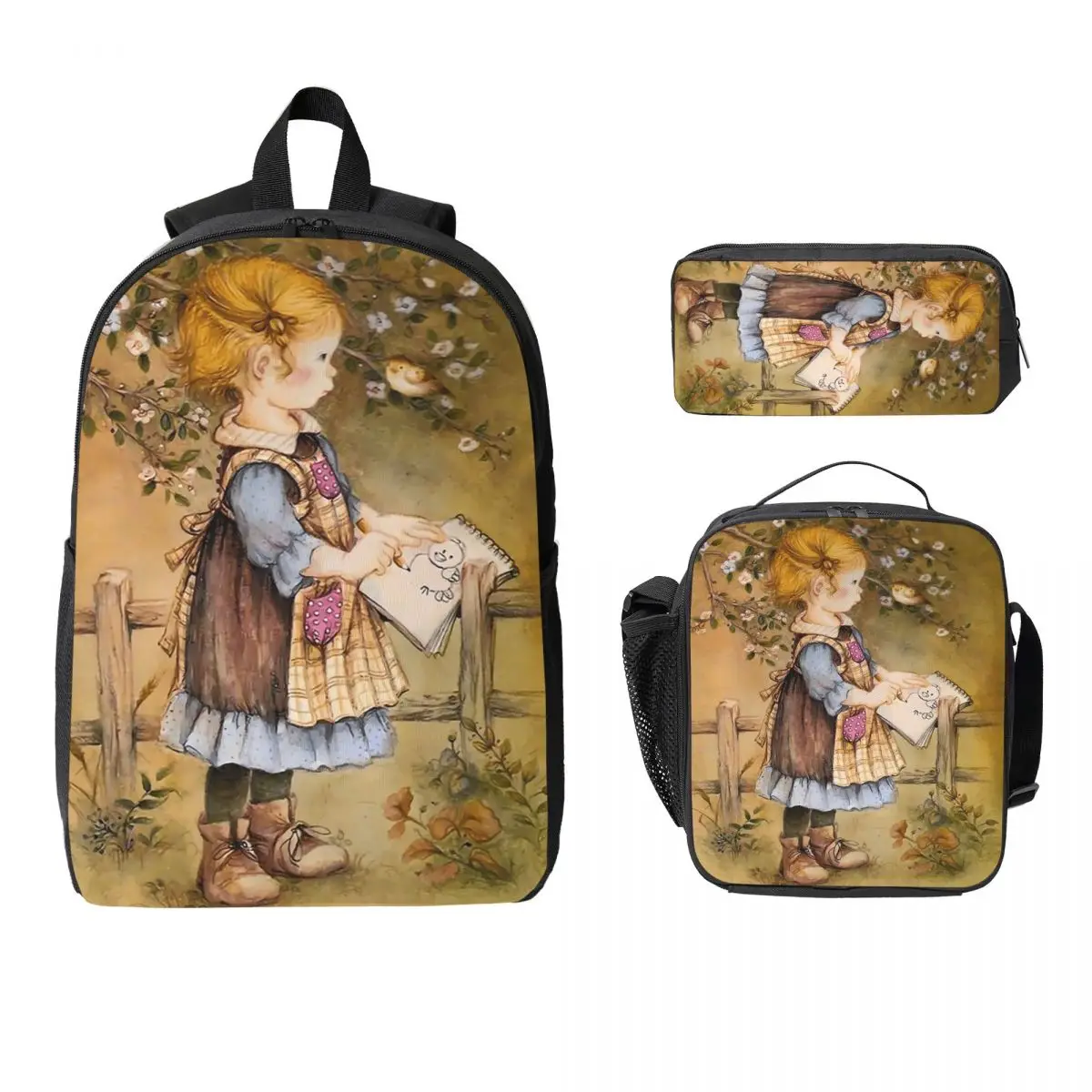 Kawaii Sarah Kay Backpack Student Boys Girls BookBag School Bag Laptop Shoulder Bags 3ps Insulated Lunch Bag Pencil Case
Kawaii Sarah Kay Backpack Student Boys Girls BookBag School Bag Laptop Shoulder Bags 3ps Insulated Lunch Bag Pencil Case