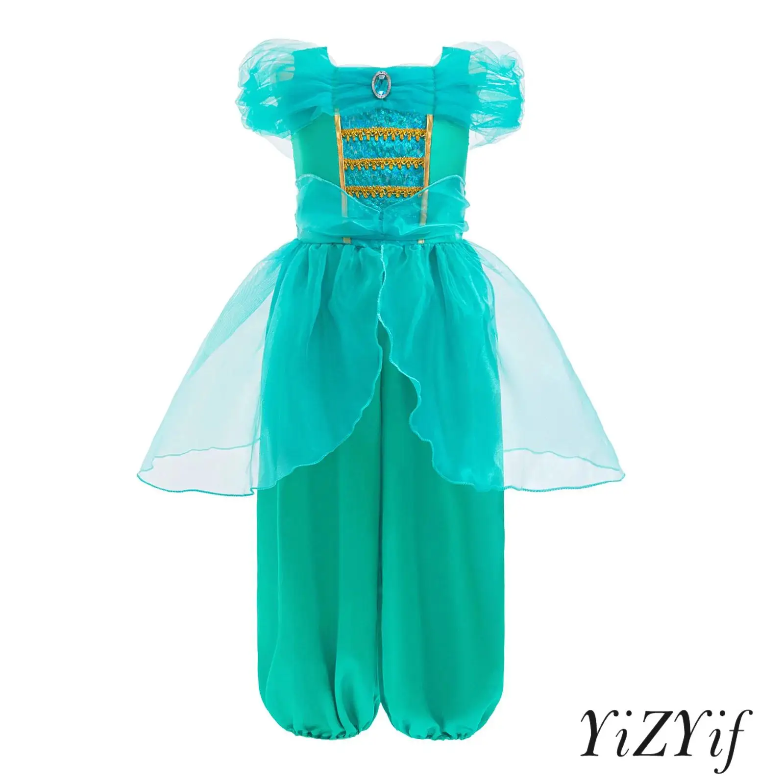 Kids Girls Arabian Princess Clothes Patchwork Sequins Square Collar Chest Rhinestone Gold Webbing Elastic Leg Opening Jumpsuit
Kids Girls Arabian Princess Clothes Patchwork Sequins Square Collar Chest Rhinestone Gold Webbing Elastic Leg Opening Jumpsuit