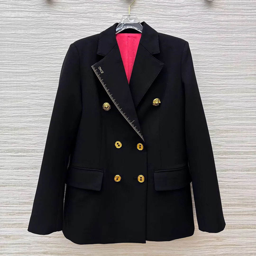 Best Quality Gold Thread Embroidery Notched Long Sleeve Double Breasted Blazer Jacket Women 2025 New Autumn Vintage Suit Coat
Best Quality Gold Thread Embroidery Notched Long Sleeve Double Breasted Blazer Jacket Women 2025 New Autumn Vintage Suit Coat