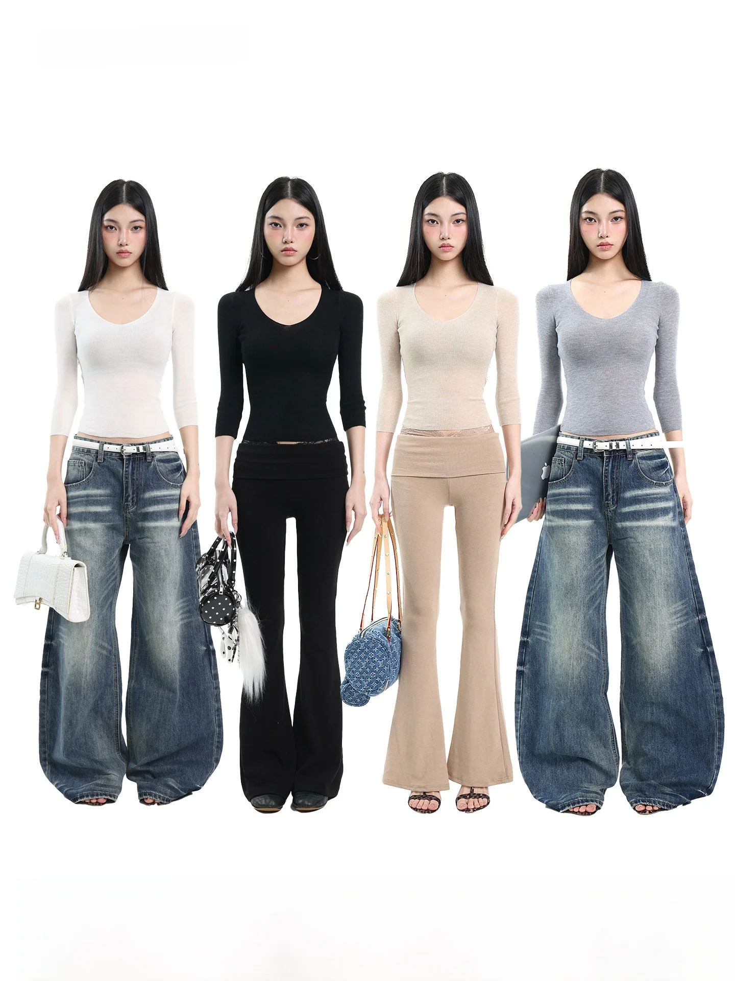 UNCMHISEX ey Simple oulder Women's Knitted Top Sve V-ne Casual Breathable Slimming Base irt Spring Faion
UNCMHISEX ey Simple oulder Women's Knitted Top Sve V-ne Casual Breathable Slimming Base irt Spring Faion