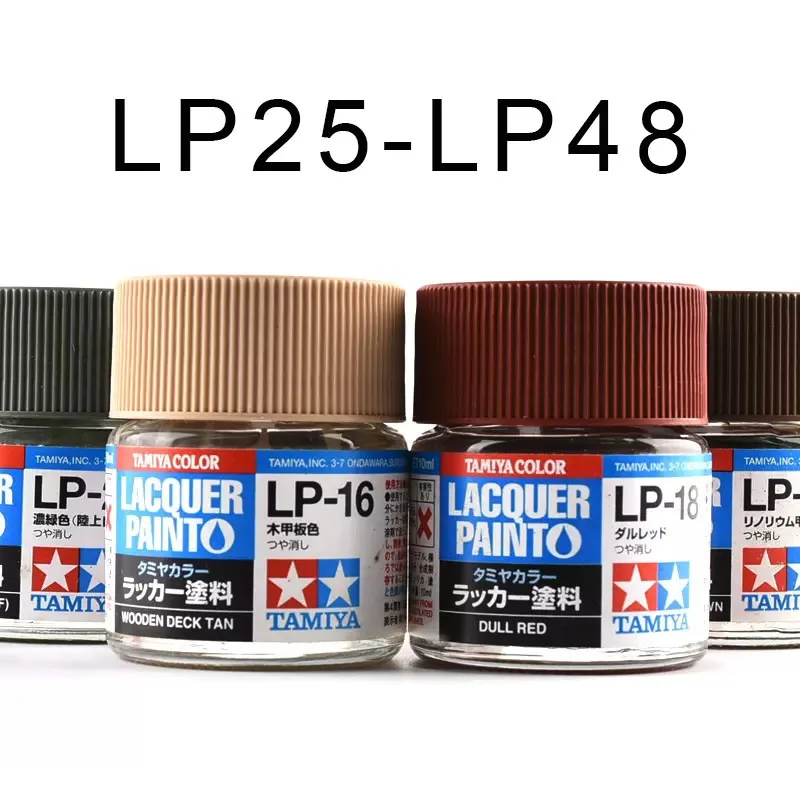 10ml LP25-LP48 TAMIYA Lacquer Color Series Paint Coating Pigment DIY Handcraft Military Tank Ship Plane Anime Doll Building Tool
10ml LP25-LP48 TAMIYA Lacquer Color Series Paint Coating Pigment DIY Handcraft Military Tank Ship Plane Anime Doll Building Tool