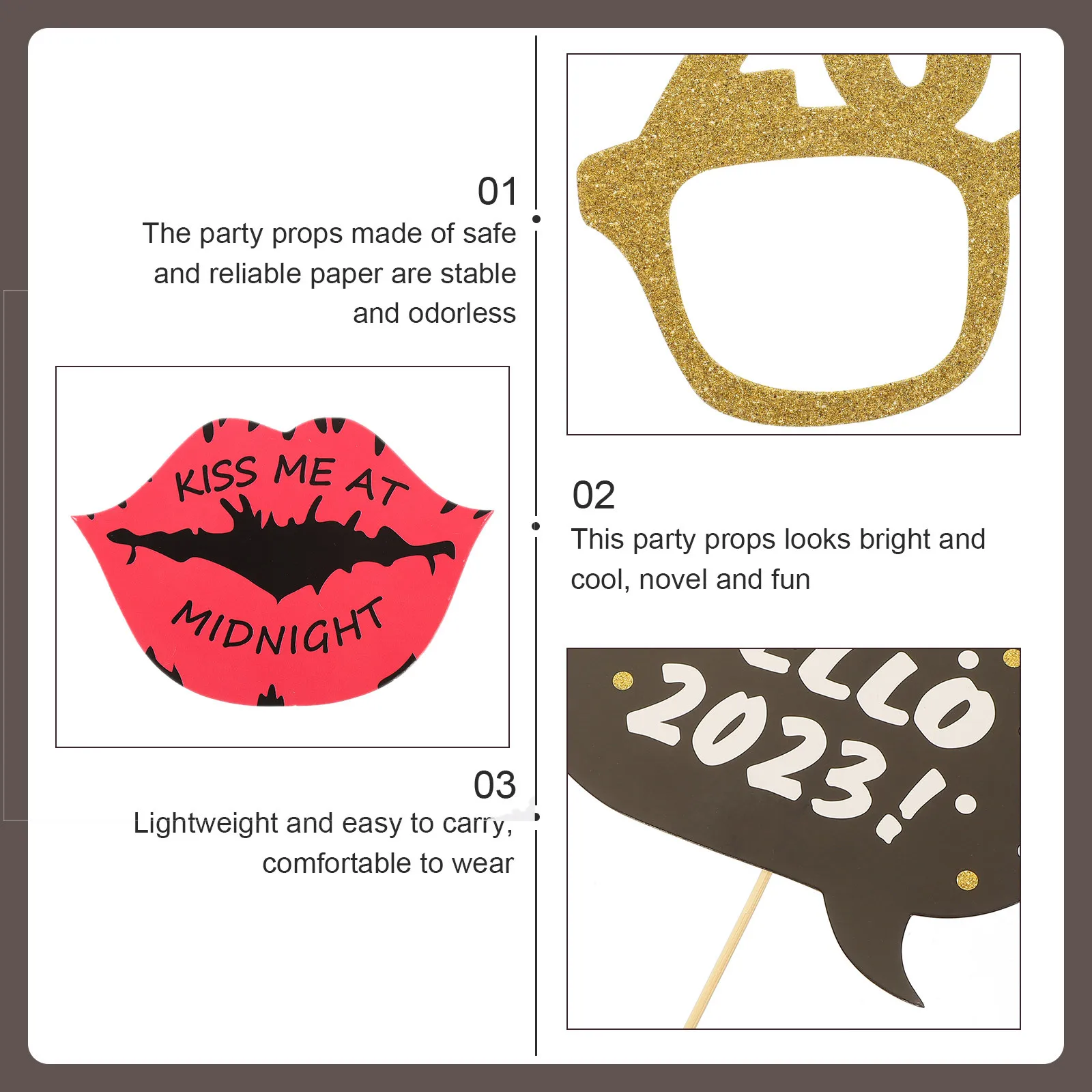 1Set New Year Party Photo Props Glitter Selfie Accessories for 2023 Eve Gathering Festive Decoration Set New Year Photo Props
1Set New Year Party Photo Props Glitter Selfie Accessories for 2023 Eve Gathering Festive Decoration Set New Year Photo Props