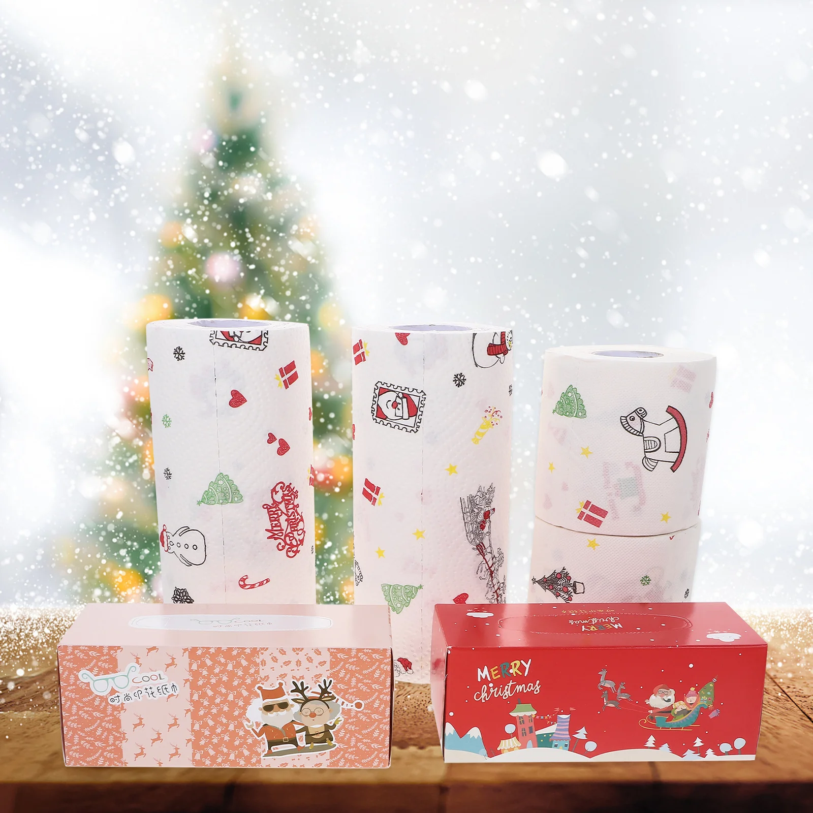 Toilet Paper Pocket Tissues Packs Cute Roll Hand Towels Shaped Christmas Decoration Xmas Printing Facial
Toilet Paper Pocket Tissues Packs Cute Roll Hand Towels Shaped Christmas Decoration Xmas Printing Facial