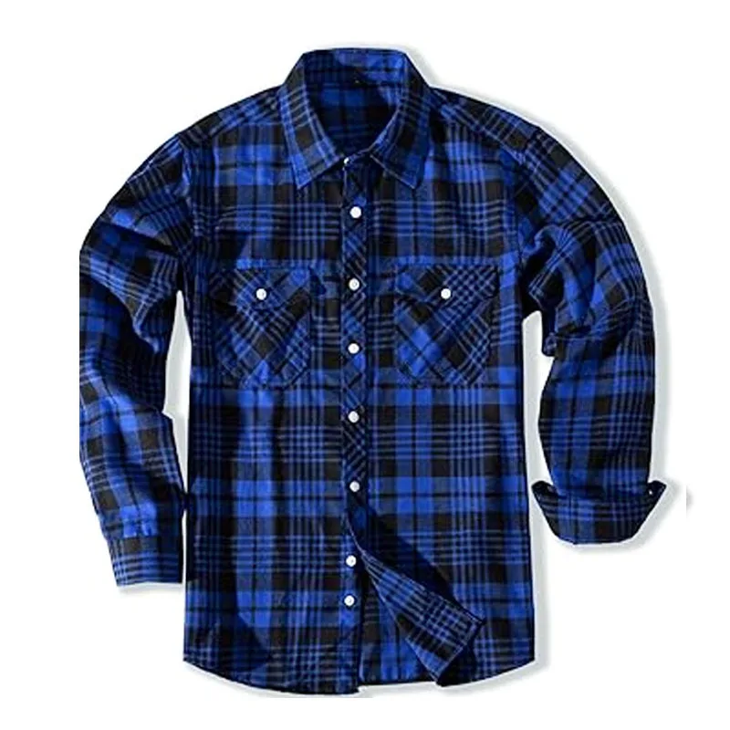 Flannel Long-sleeved Men's Casual Brushed Lapel Casual Versatile Large Size Plaid Shirt
Flannel Long-sleeved Men's Casual Brushed Lapel Casual Versatile Large Size Plaid Shirt