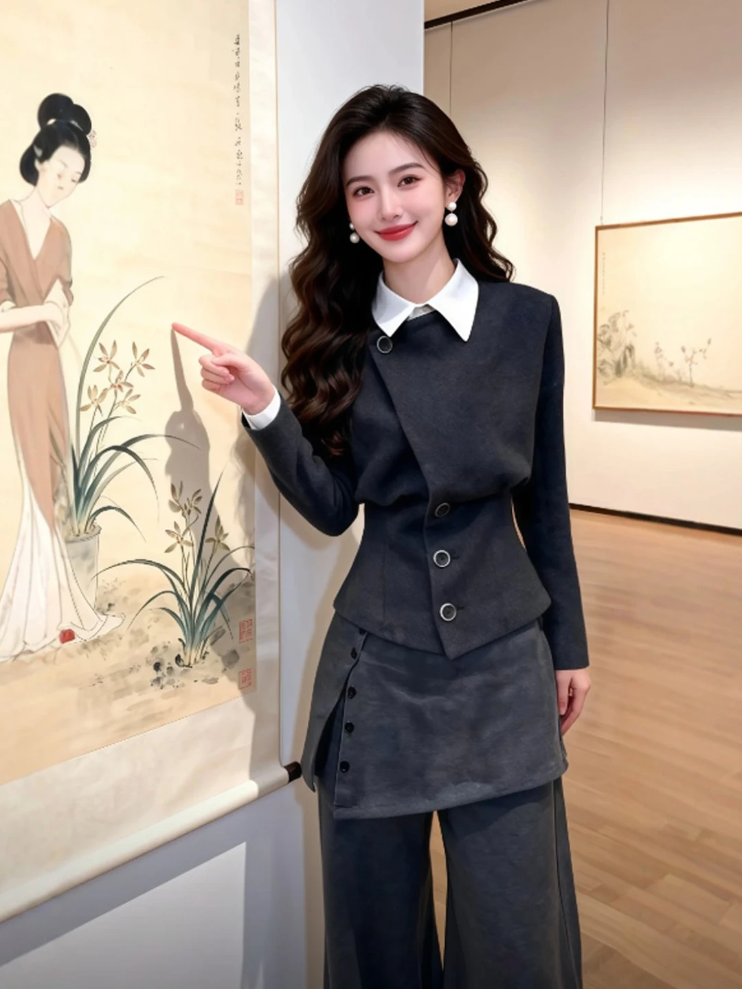 Korean Style Short Tailored Jacket Waist-Cinching Fashionable Spring 2026 Women's Regular Fit Long Sleeve round Neck Coat
Korean Style Short Tailored Jacket Waist-Cinching Fashionable Spring 2026 Women's Regular Fit Long Sleeve round Neck Coat