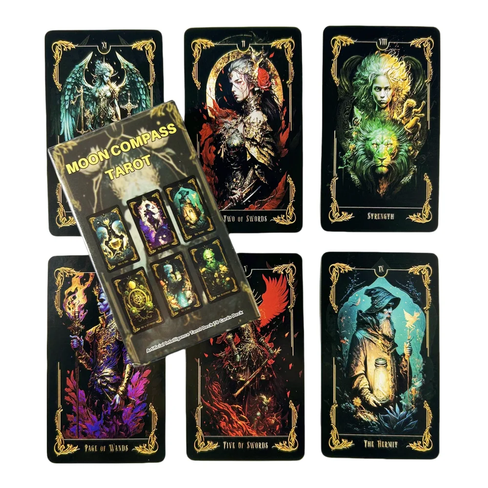 1PC Moon Compass Tarot Cards High Quality Fortune Telling Divination Tarot Cards Deck Game
1PC Moon Compass Tarot Cards High Quality Fortune Telling Divination Tarot Cards Deck Game