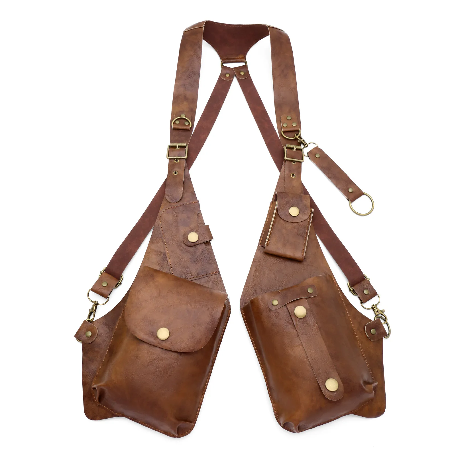Middle Ages Vintage Style Leather Double Shoulder Strap Multi-Pocket Men Outdoor Chest Bag Waterproof Phone Storage Hunting Bag
Middle Ages Vintage Style Leather Double Shoulder Strap Multi-Pocket Men Outdoor Chest Bag Waterproof Phone Storage Hunting Bag