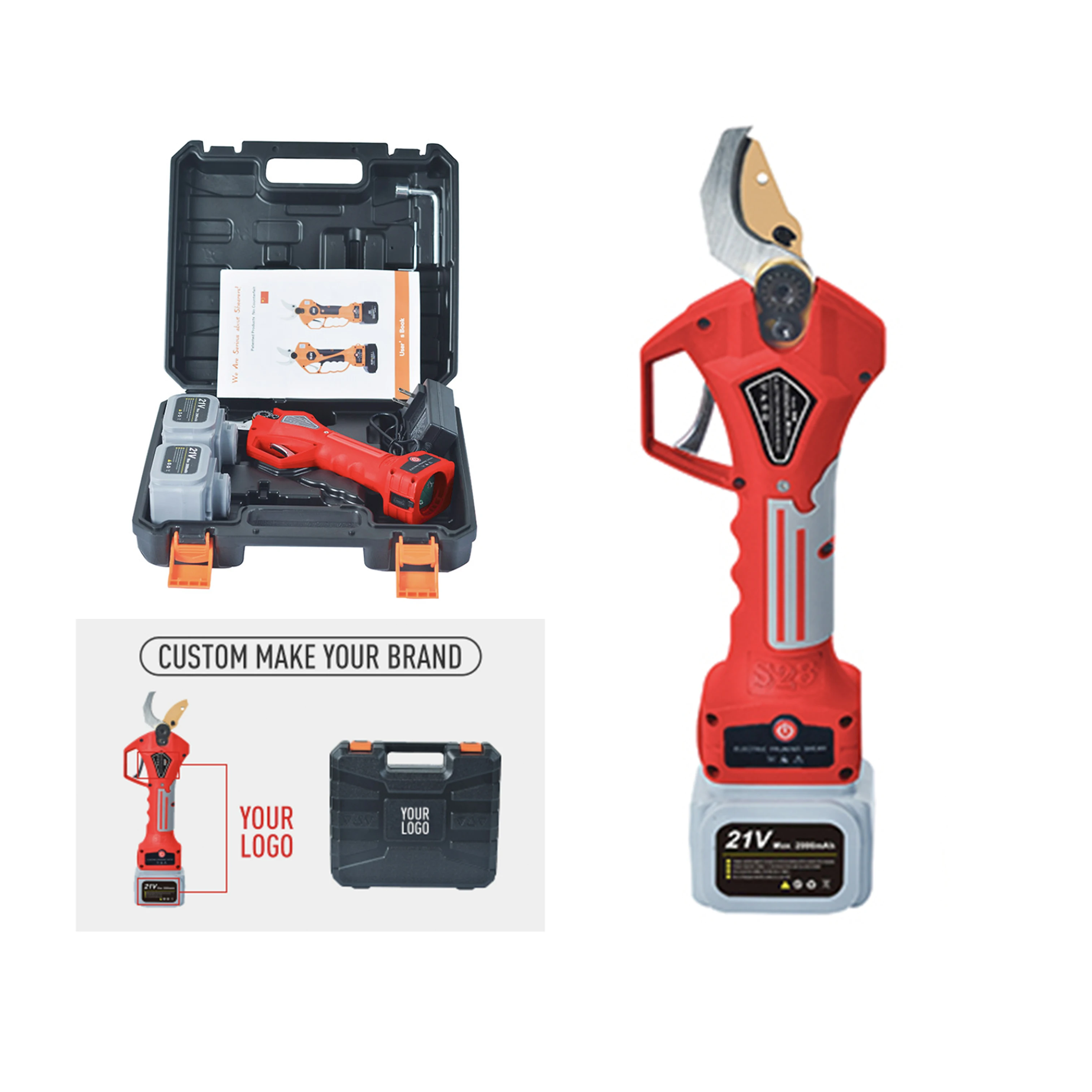 21V Professional Electric Pruning Shears with Battery Garden Charging Bypass Pruner Scissors for Outdoor Garden Care
21V Professional Electric Pruning Shears with Battery Garden Charging Bypass Pruner Scissors for Outdoor Garden Care