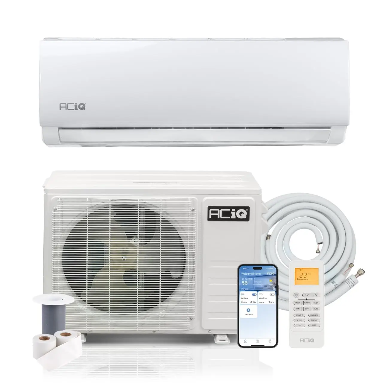 Essentials 18000 BTU 230V 20 SEER2 Ductless Mini Split AC/Heating System with WiFi | R32 Pre-Charged 1.5 Ton Air, Custom
Essentials 18000 BTU 230V 20 SEER2 Ductless Mini Split AC/Heating System with WiFi | R32 Pre-Charged 1.5 Ton Air, Custom