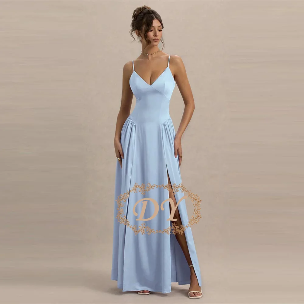 DY Elegant Long Dress Pure Color Spaghetti Strap Strapless Backless Split High Waist Sexy Personality Women's Dress Customized
DY Elegant Long Dress Pure Color Spaghetti Strap Strapless Backless Split High Waist Sexy Personality Women's Dress Customized