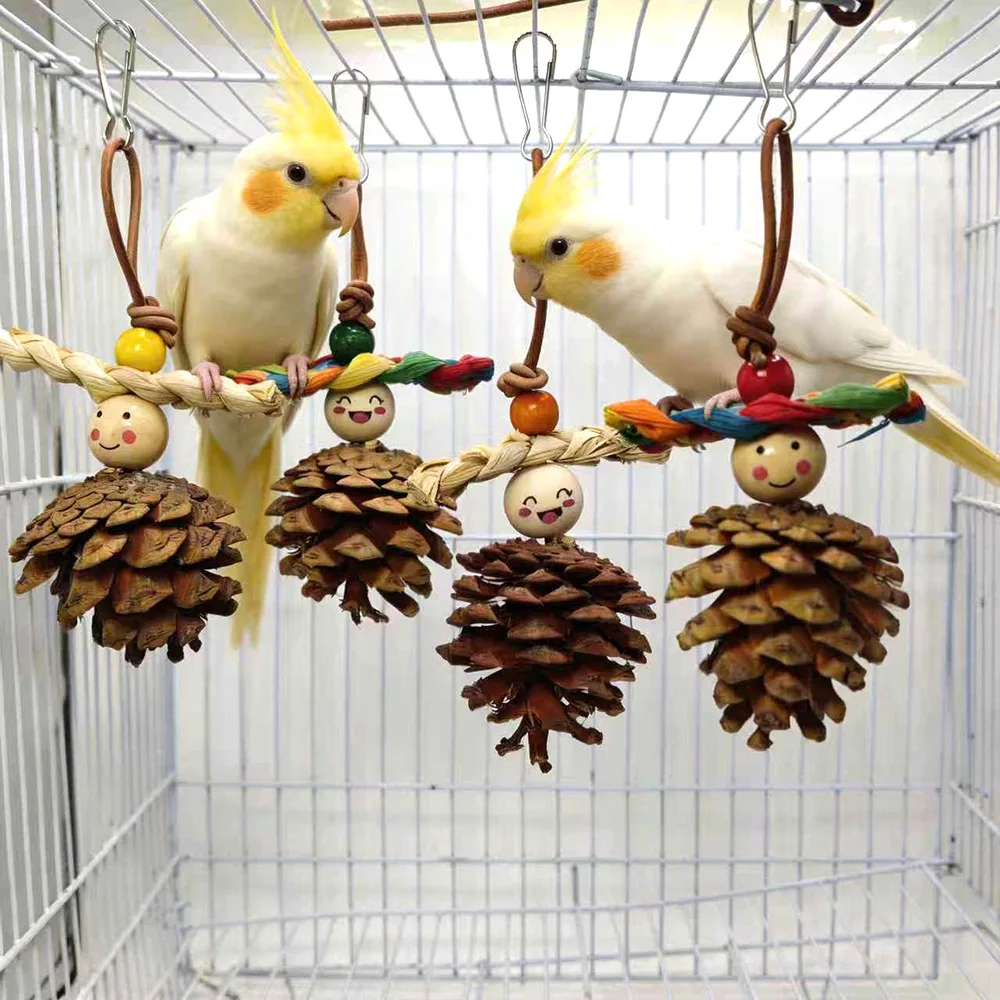 4pcs Parrot Bite Toy Pinecone Pendant Xuan Feng Tiger Skin Peony Universal Bird Cage Hanging Toy
4pcs Parrot Bite Toy Pinecone Pendant Xuan Feng Tiger Skin Peony Universal Bird Cage Hanging Toy