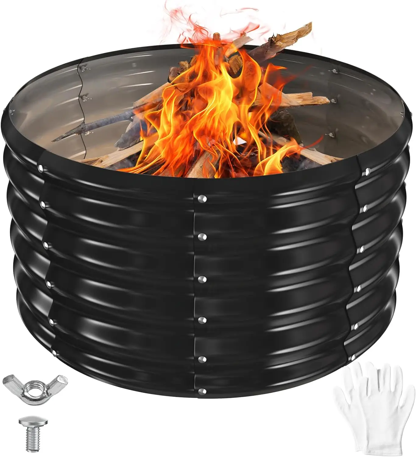 32 Inch Round Galvanized Fire Pit Ring/Fire Ring - Foldable and Perfect for Outdoor Gatherings and Campfires in The Yard/Garden/
32 Inch Round Galvanized Fire Pit Ring/Fire Ring - Foldable and Perfect for Outdoor Gatherings and Campfires in The Yard/Garden/