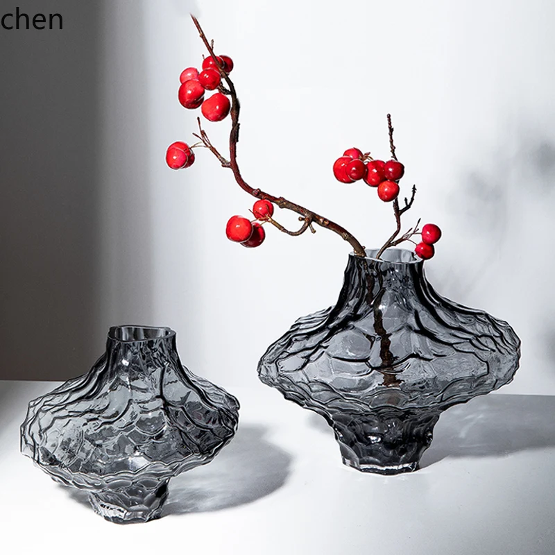 HTT Irregular Valley Pattern Glass Vase Decoration Dining Table Living Room Ornament Canyon Irregular Rock Vase
HTT Irregular Valley Pattern Glass Vase Decoration Dining Table Living Room Ornament Canyon Irregular Rock Vase