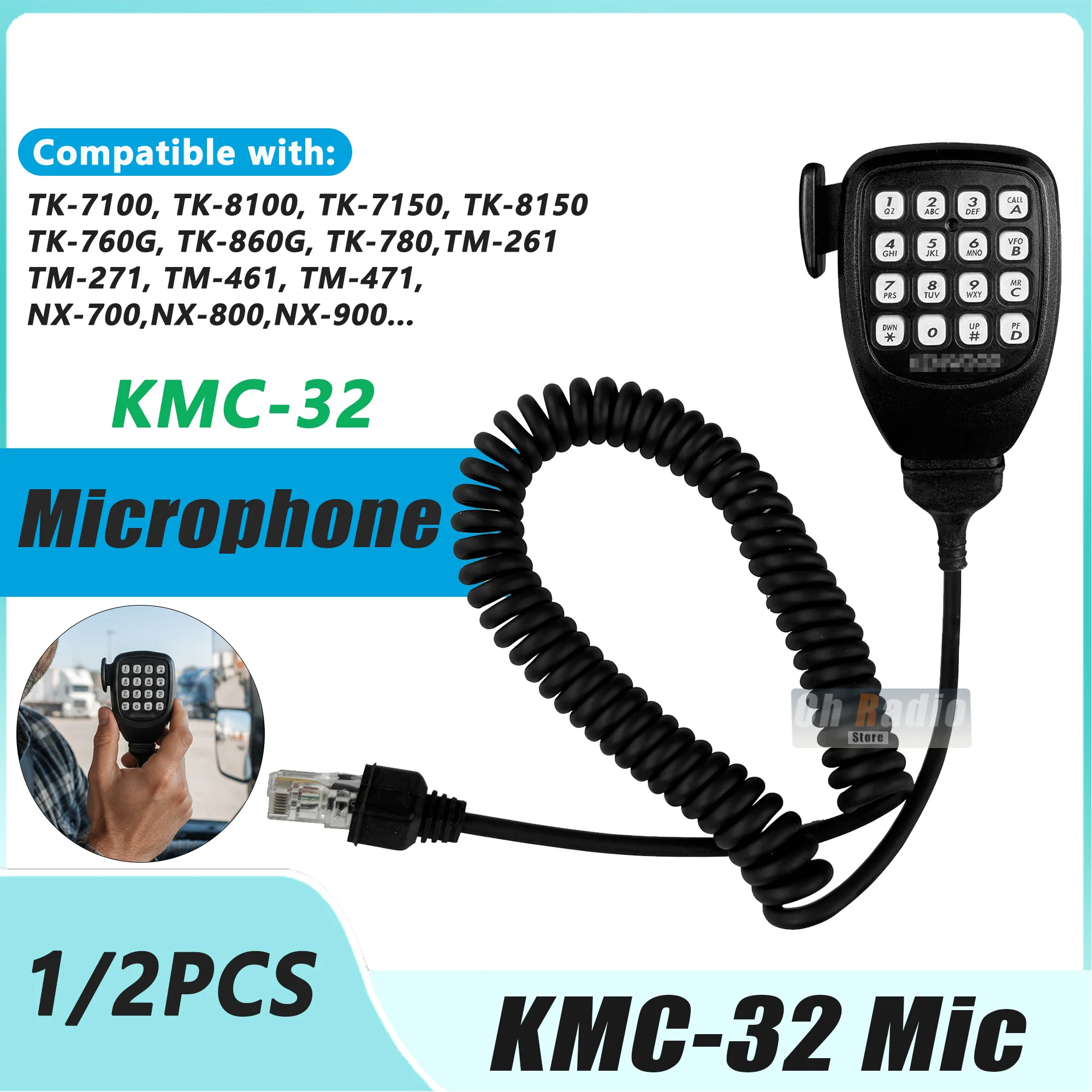 KMC-32 Handfree Speaker Microphone Car Radio Mic with Keyboards Compatible with NX800 NX-820 NX700 TM-261 TM-461 TK-7100 TK-8100
KMC-32 Handfree Speaker Microphone Car Radio Mic with Keyboards Compatible with NX800 NX-820 NX700 TM-261 TM-461 TK-7100 TK-8100