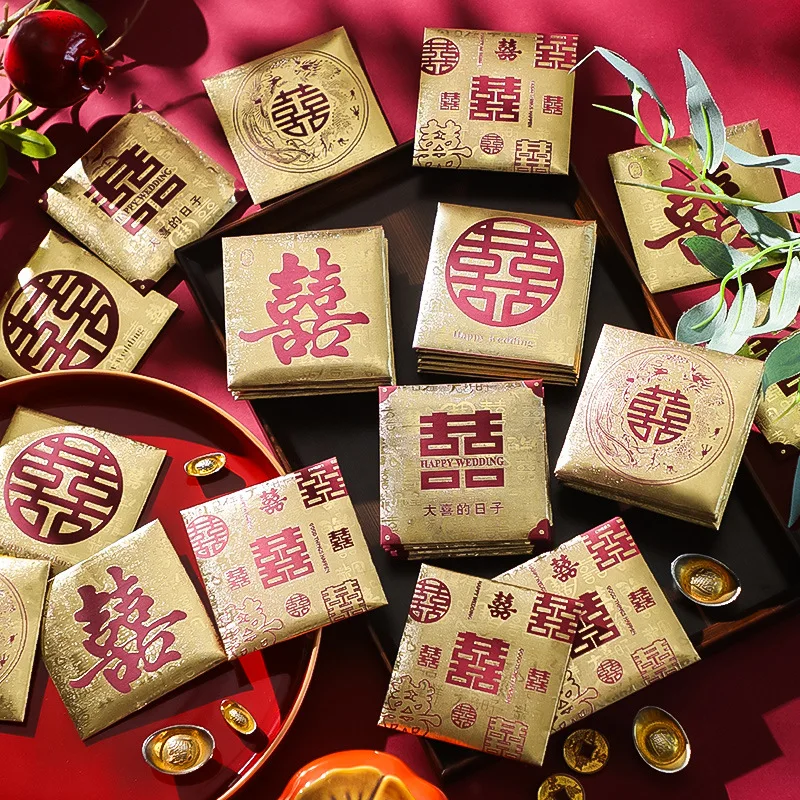 50Pcs Blessing Words Wedding Red Packet Traditional Paper Door-blocking Red Envelopes Auspicious Chinese Happy Bag New Year Gift
50Pcs Blessing Words Wedding Red Packet Traditional Paper Door-blocking Red Envelopes Auspicious Chinese Happy Bag New Year Gift