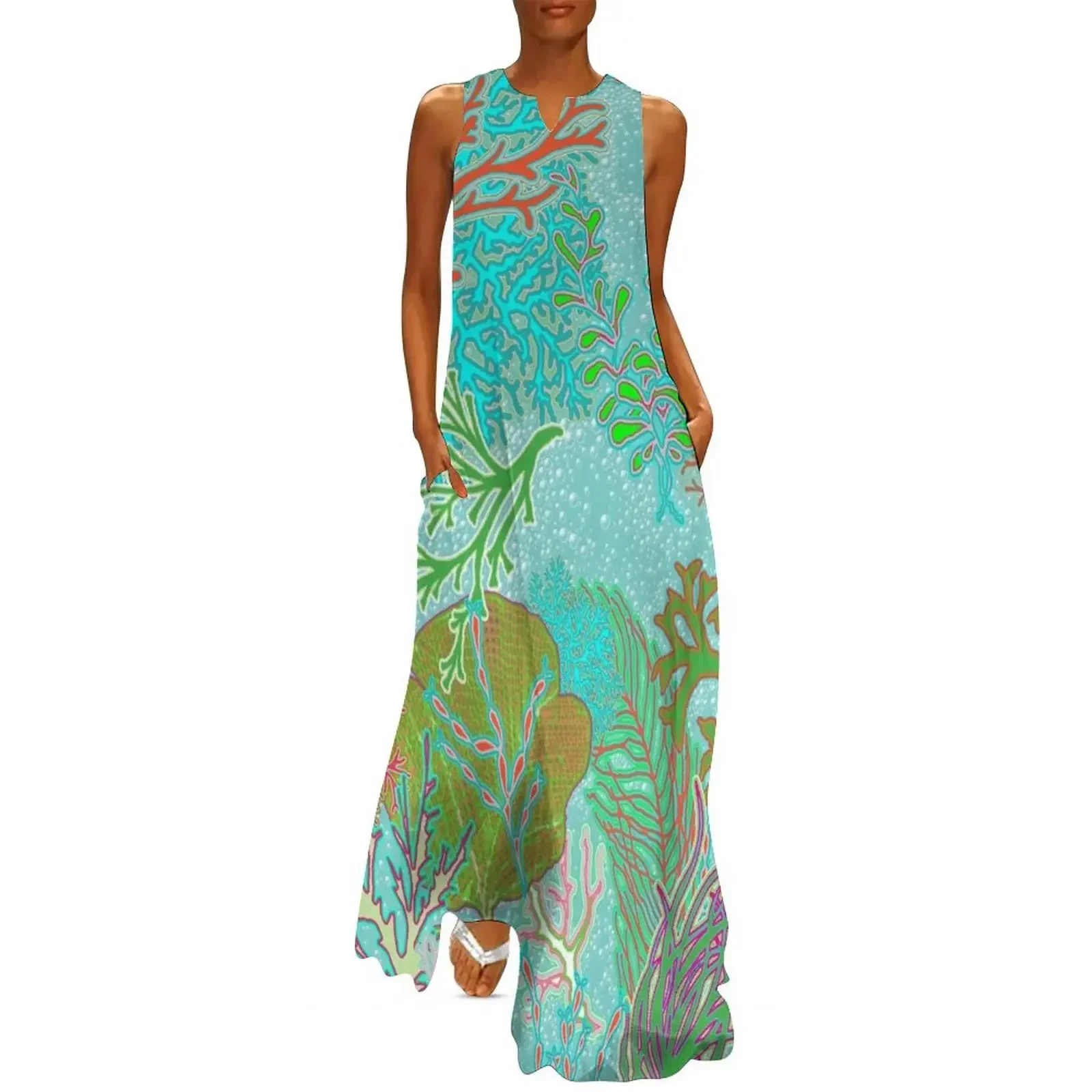 Coral Reef by Hollyce Jeffriess Long Dress birthday dress for women Female clothing Women's skirt Dress
Coral Reef by Hollyce Jeffriess Long Dress birthday dress for women Female clothing Women's skirt Dress