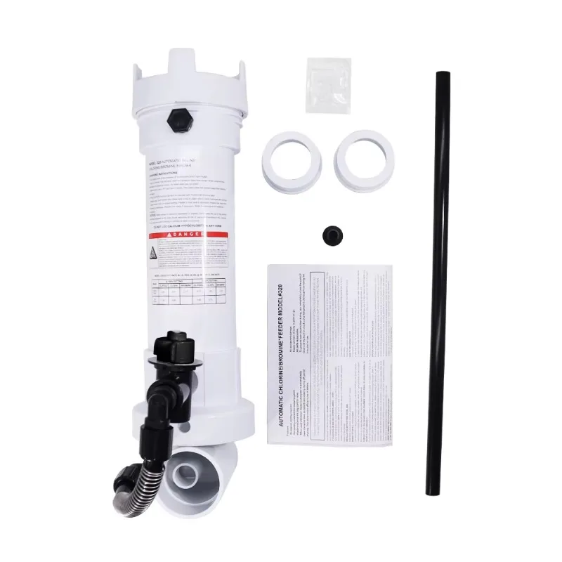 Automatic online chlorine feeder for swimming pools and spas
Automatic online chlorine feeder for swimming pools and spas