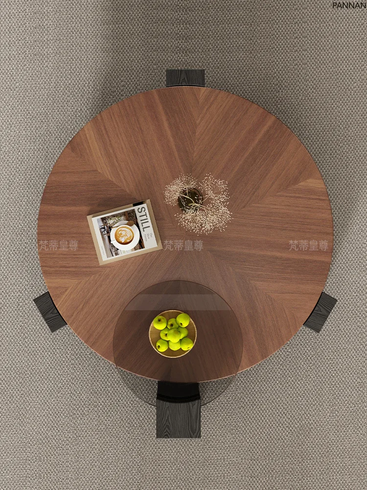 Italian minimalist small apartment coffee table designer round high-end tea table
Italian minimalist small apartment coffee table designer round high-end tea table