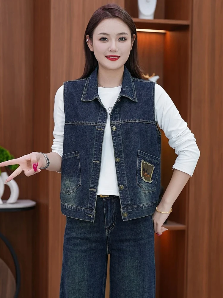 Универсальный женский жилет из денима Slimming Ort, новый модный весенне-осенний пиджак в корейском стиле
Универсальный женский жилет из денима Slimming Ort, новый модный весенне-осенний пиджак в корейском стиле