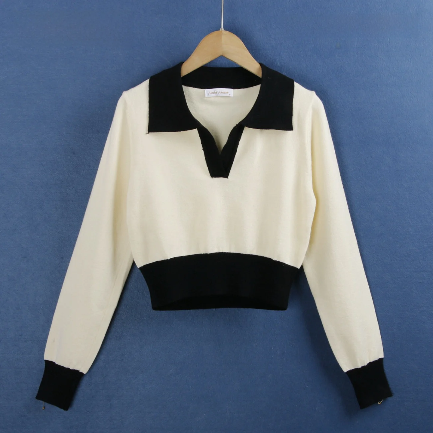 Fashionable Short Sleeve Knitted Cotton Sweater Women's Slim Fit Long Sleeve 1841 Patchwork Color Knitwear Casual Style
Fashionable Short Sleeve Knitted Cotton Sweater Women's Slim Fit Long Sleeve 1841 Patchwork Color Knitwear Casual Style