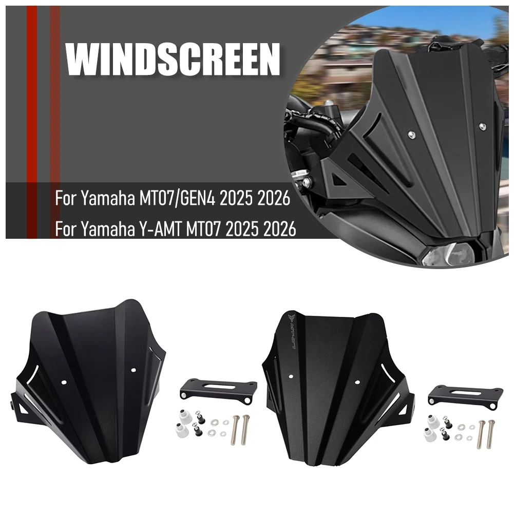 Y-AMT MT07 2025 2026 Black Aluminum Sport Windscreen Visor Deflector Motorcycle Accessories Windshield For MT-07 GEN4 2025-2026
Y-AMT MT07 2025 2026 Black Aluminum Sport Windscreen Visor Deflector Motorcycle Accessories Windshield For MT-07 GEN4 2025-2026