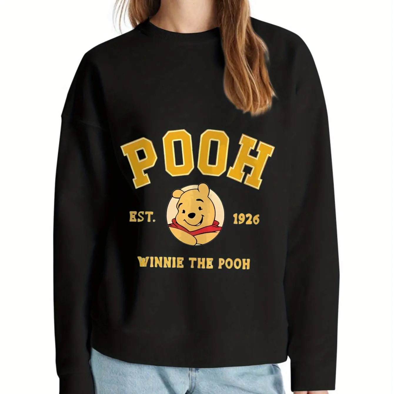Свитер-пуловер Disney с Винни-Пухом, модный свитер унисекс с круглым вырезом, осенне-зимний флисовый повседневный уличный костюм
Свитер-пуловер Disney с Винни-Пухом, модный свитер унисекс с круглым вырезом, осенне-зимний флисовый повседневный уличный костюм