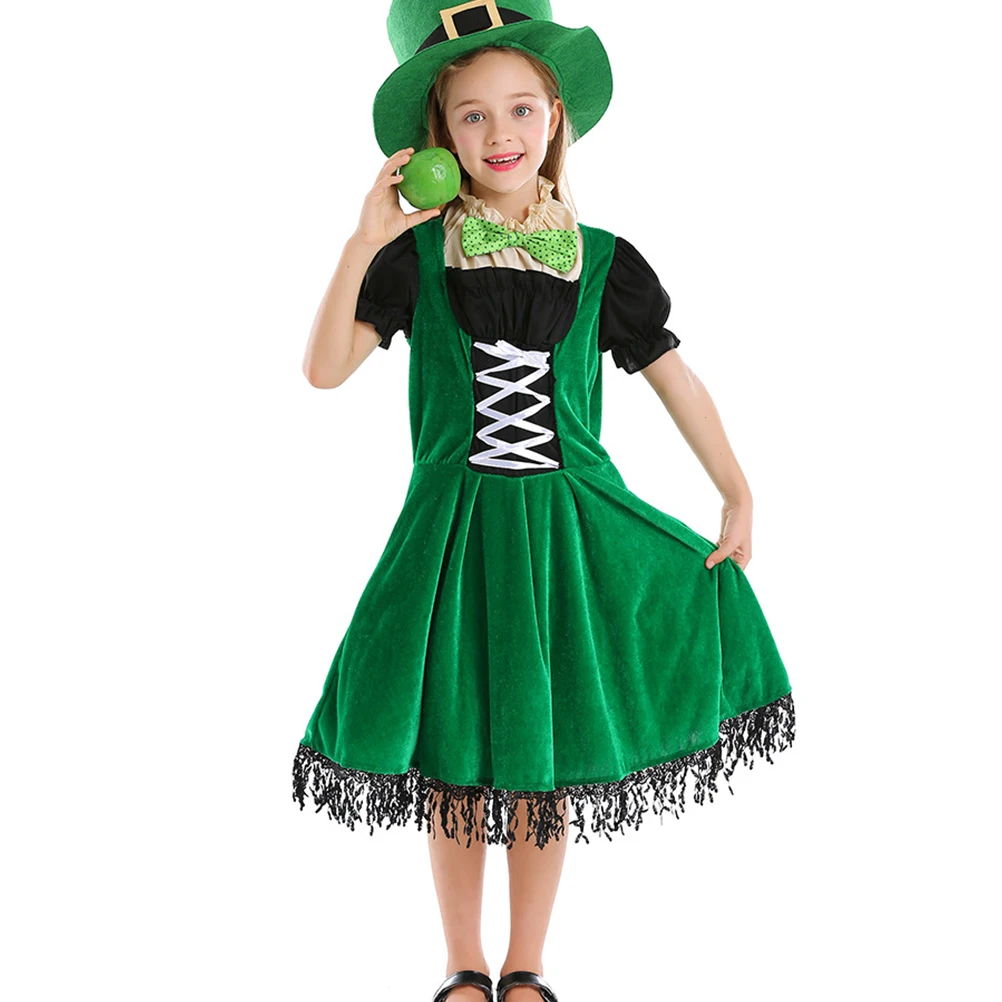 Kids Irish Dress Green Costume for Girls Patrick Day Party Prop Cosplay Uniform Halloween Fairy Dwarf Dress Elf Outfit
Kids Irish Dress Green Costume for Girls Patrick Day Party Prop Cosplay Uniform Halloween Fairy Dwarf Dress Elf Outfit