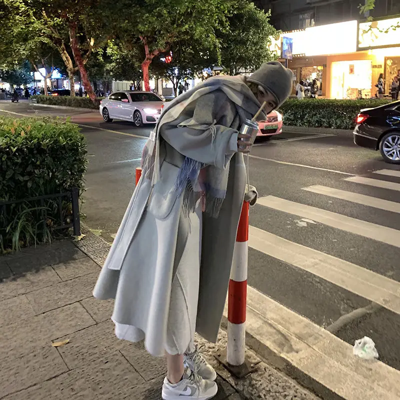 Double-sided Plush Coat For Women's Mid Length 2023 Autumn and winter New Lace Up Hepburn Style Small Man Woolen Coat
Double-sided Plush Coat For Women's Mid Length 2023 Autumn and winter New Lace Up Hepburn Style Small Man Woolen Coat