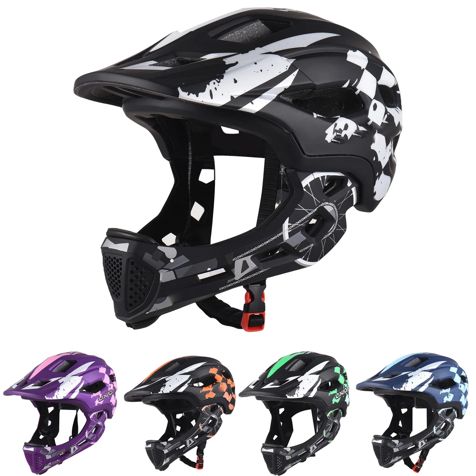 Kids Cycling Bike Helmet Lightweight Detachable Full Face Helmet 54-56cm Adjustable Cycle Helmet for 5-9 Years Old Children
Kids Cycling Bike Helmet Lightweight Detachable Full Face Helmet 54-56cm Adjustable Cycle Helmet for 5-9 Years Old Children