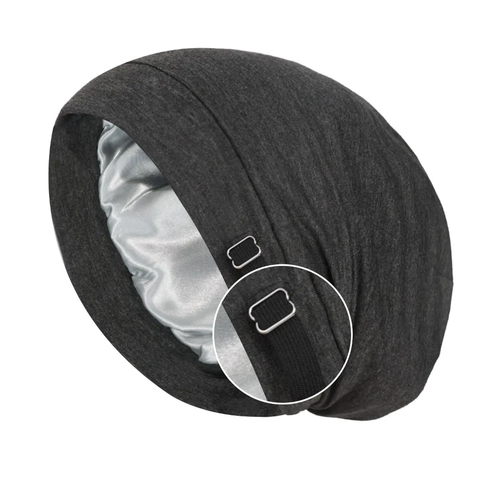 New Satin Lining Night Sleep Cap Double Layer Elastic Women's Bonnets Adjustable Solid Color Baggy Hat
New Satin Lining Night Sleep Cap Double Layer Elastic Women's Bonnets Adjustable Solid Color Baggy Hat