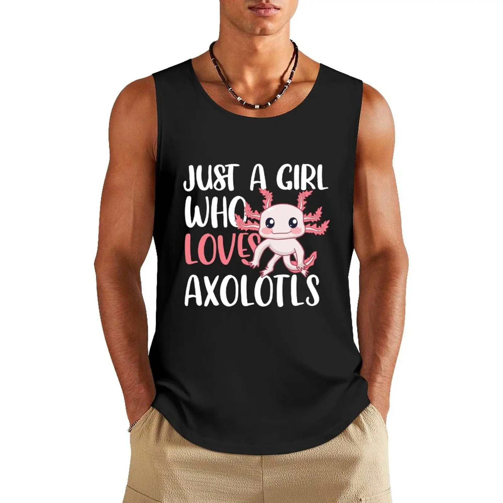 Just A Girl Who Loves Axolotls / Funny Kawaii Axolotl / Axolotl Vector Tank Top t shirts bodybuilding man Working vest
Just A Girl Who Loves Axolotls / Funny Kawaii Axolotl / Axolotl Vector Tank Top t shirts bodybuilding man Working vest
